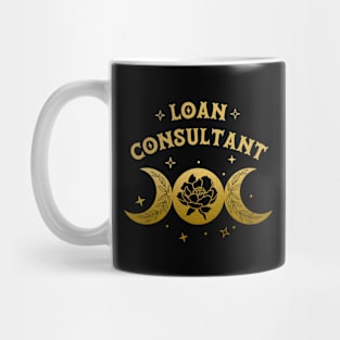 Loan Consultant - Boho Moon & Wild Rose Golden Design Mug